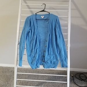 Blue Long Sleeve Cardigan